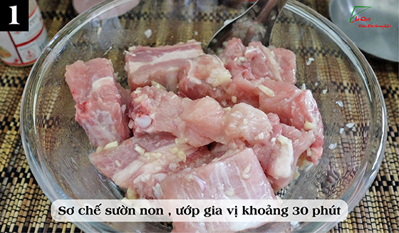 Món sườn non kho củ sen sấy ngon khó cưỡng